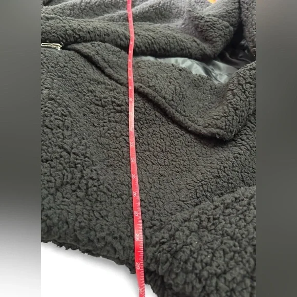 Black Sherpa zip up women’s XXL Teddy Cozy half zip Jacket - Picture 6 of 7